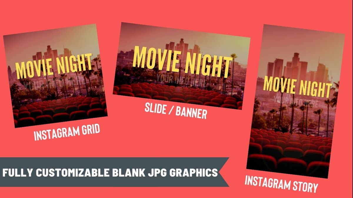 Movie Night Canva Graphics Kit image number null